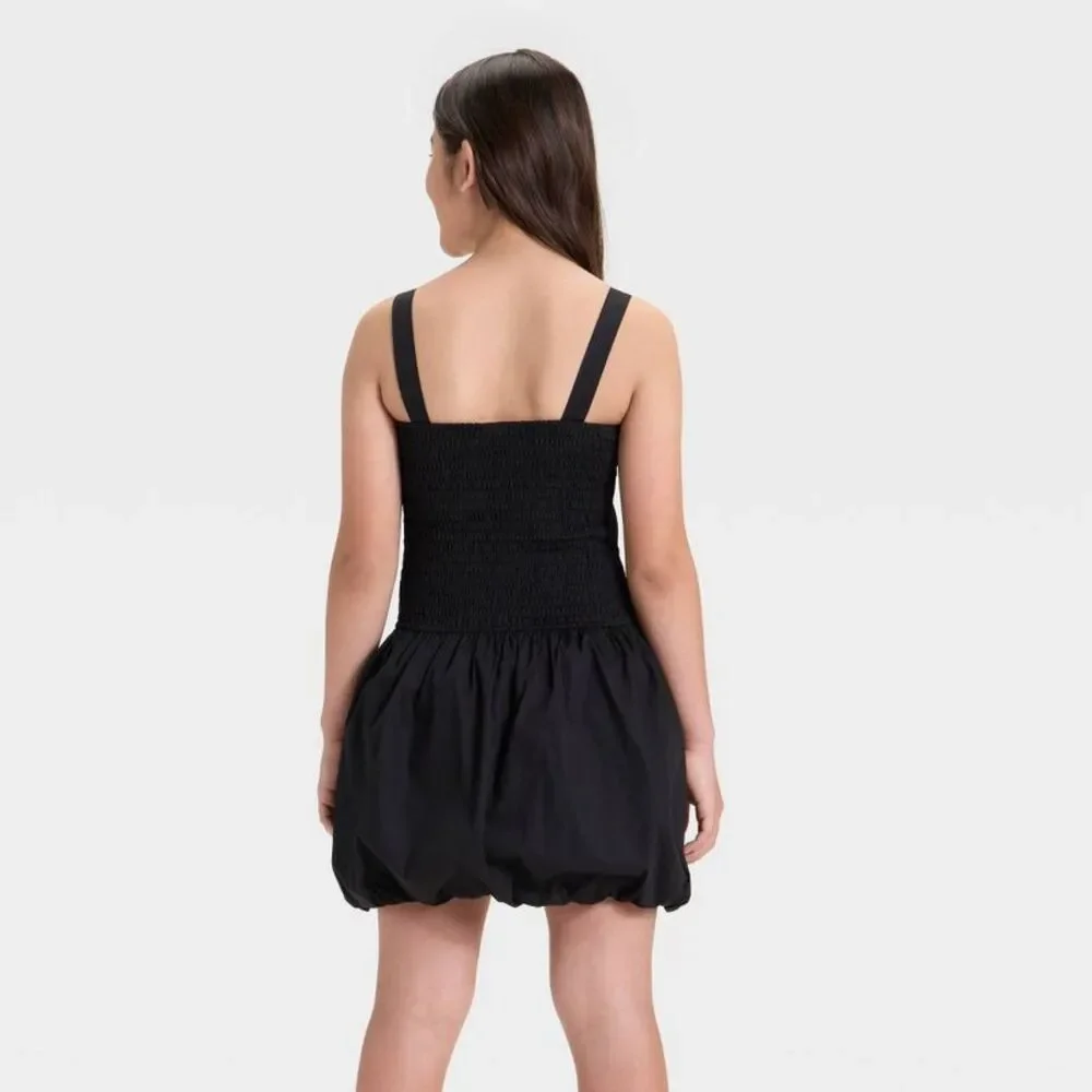 art class Black Bubble Hem Sleeveless Dress